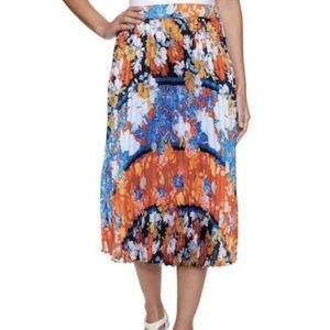 NWT Ruby Rd. Bright Idea Pleated Maxi Skirt.